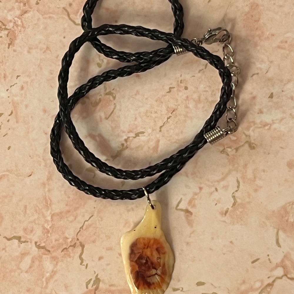 Carved Pendant Necklace